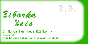biborka weis business card